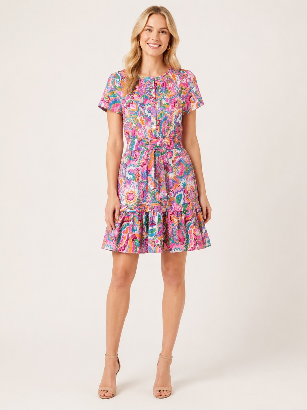 Nicole Miller Somerset dress in multicolor floral size XS - Picture 4 of 16